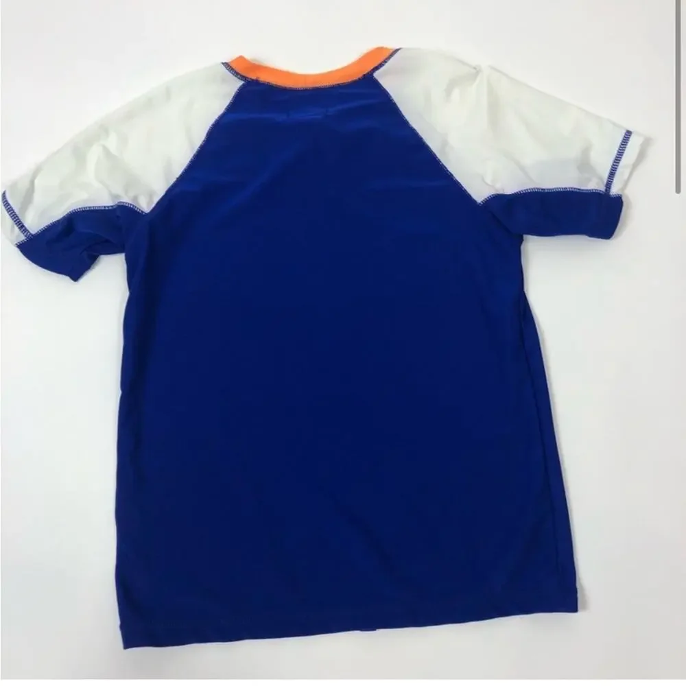 Tommy bahama boys blue orange and white rash guard